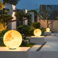 Moon-Shaped Exterior Pier-Mount Pillar Accent Post Light, Outdoor Wall Light, Plastic, 8"