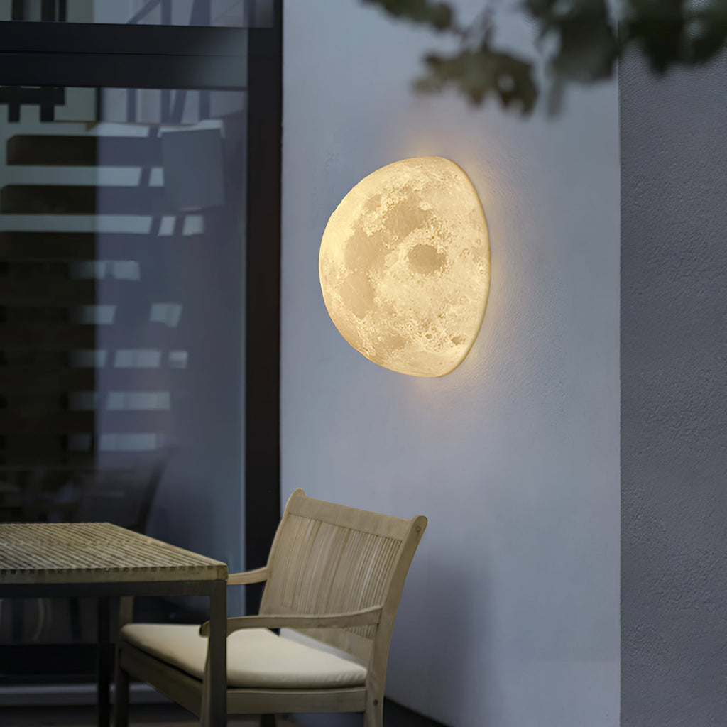 Moon 3D Wall Light - ∅ 5.9″ x H 5.9″ 3D Printing PLA, Hardwired Wall Sconce, detail 11