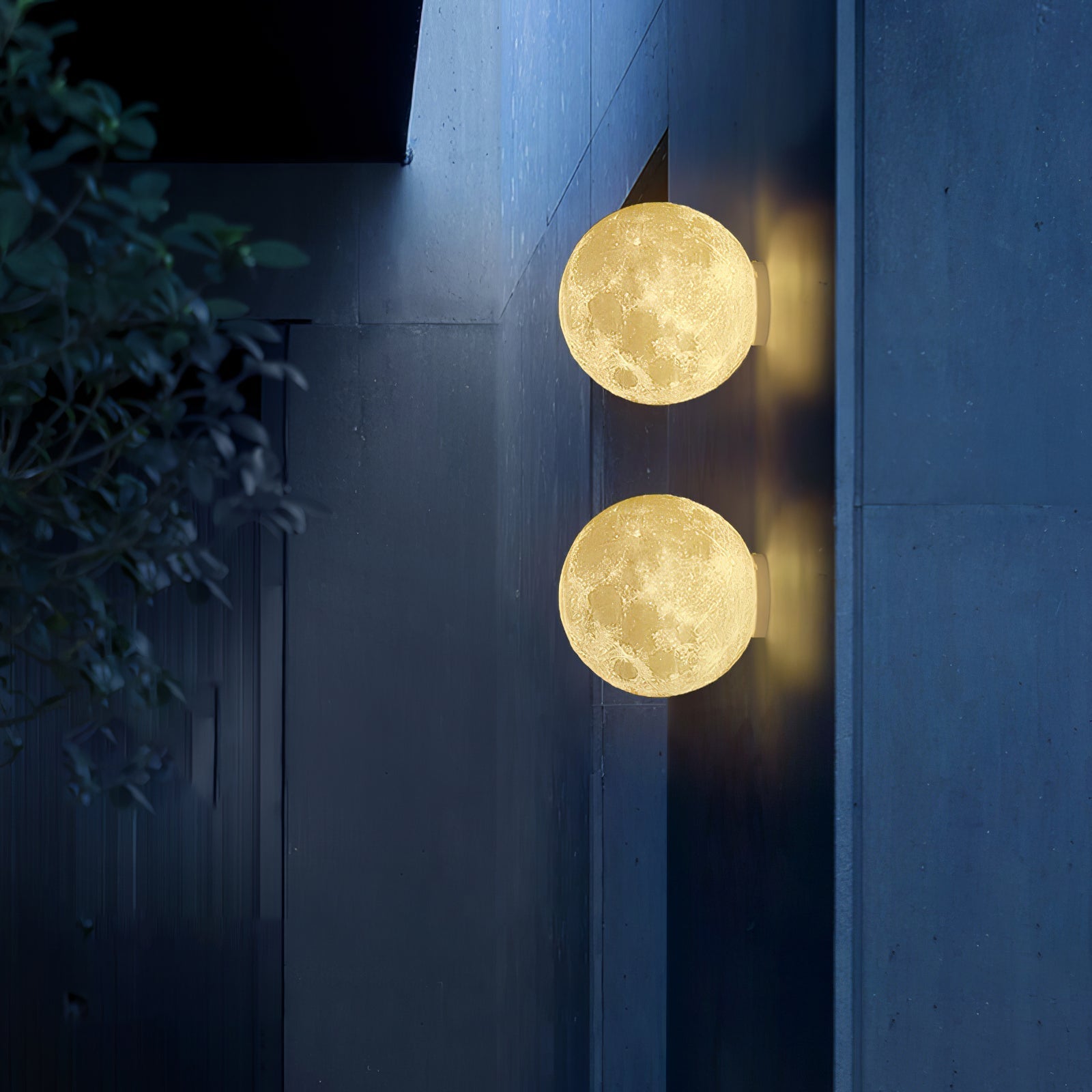 Moon 3D Wall Light - Dia 20cm x H 10cm 3D Printing PLA, Hardwired Wall Sconce, detail 40
