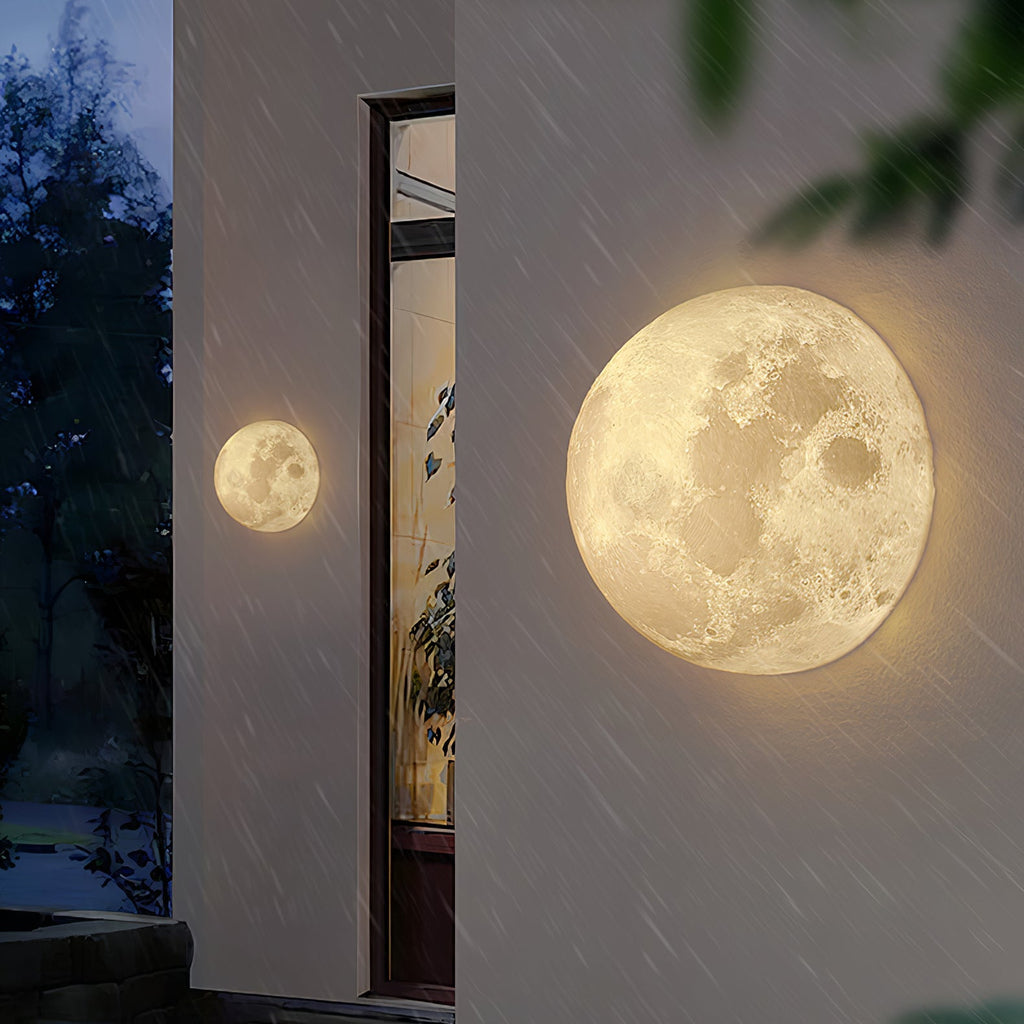 Moon 3D Wall Light - ∅ 5.9″ x H 5.9″ 3D Printing PLA, Hardwired Wall Sconce, detail 35