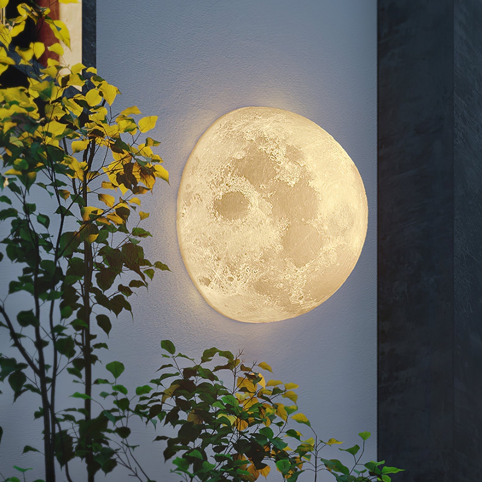 Moon 3D Wall Light - ∅ 5.9″ x H 5.9″ 3D Printing PLA, Hardwired Wall Sconce, detail 6
