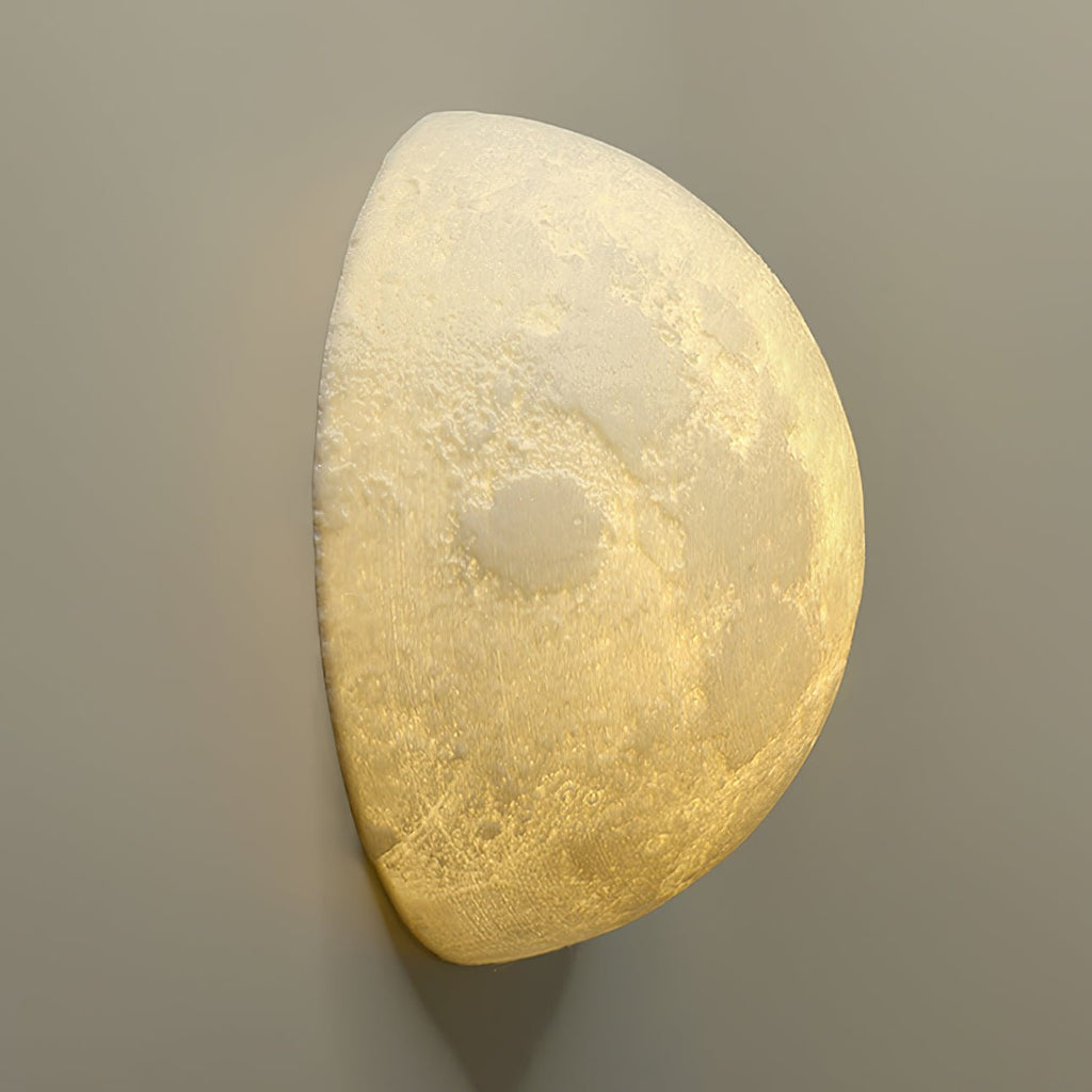 Moon 3D Wall Light - ∅ 5.9″ x H 5.9″ 3D Printing PLA, Hardwired Wall Sconce, detail 32