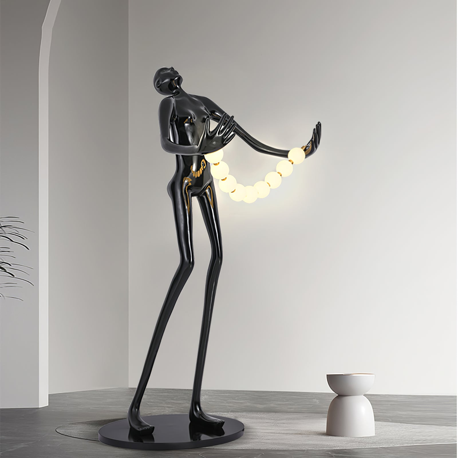 Orb Juggler Sculpture Floor Light, Floor Lamp, detail 2