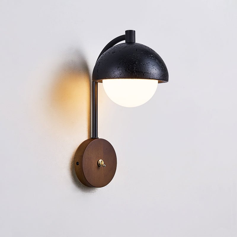 Morrow Dome Wall Light, Hardwired Wall Sconce, Metal, Dia 15cm x H 32cm