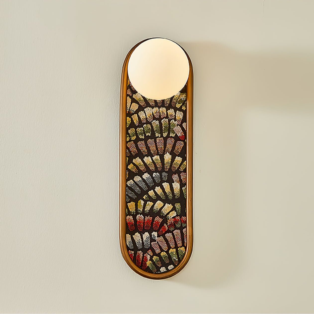 Mosaic Wall Light, Hardwired Wall Sconce, detail 6