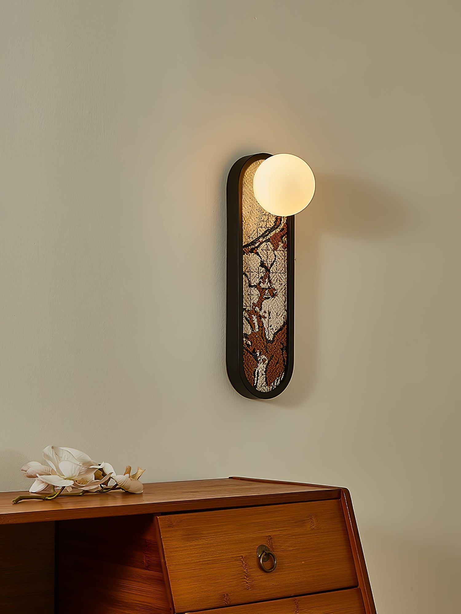 Mosaic Wall Light, Hardwired Wall Sconce, detail 7