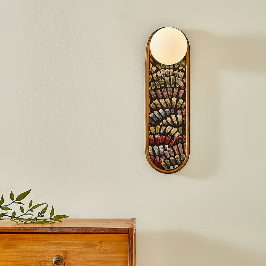 Mosaic Wall Light, Hardwired Wall Sconce, detail 8