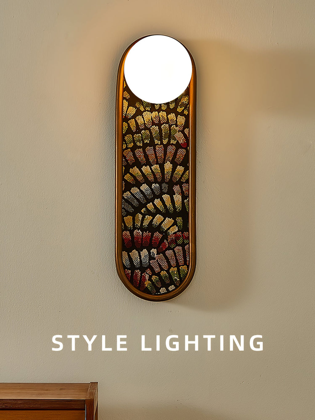 Mosaic Wall Light, Hardwired Wall Sconce, detail 9