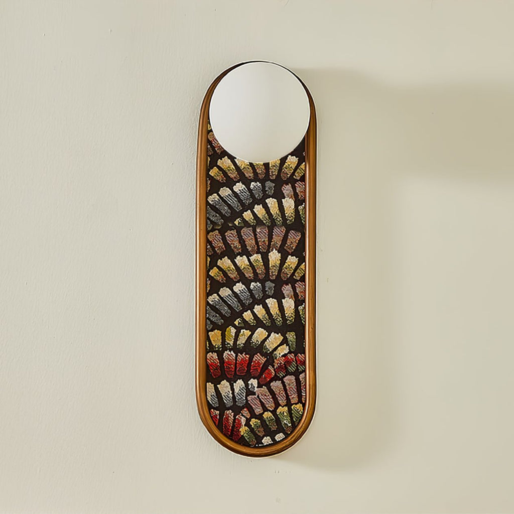 Mosaic Wall Light, Hardwired Wall Sconce, Metal, Model A: Dia 13cm x H 40cm