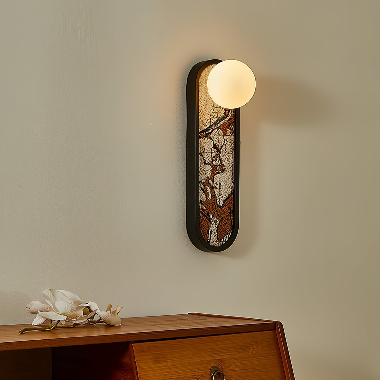 Mosaic Wall Light, Hardwired Wall Sconce, detail 17