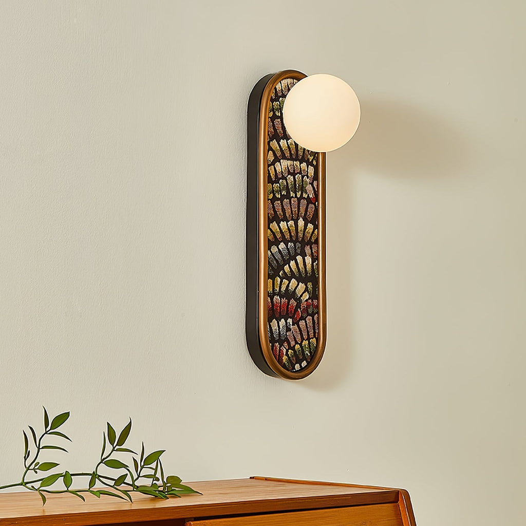 Mosaic Wall Light, Hardwired Wall Sconce, detail 3