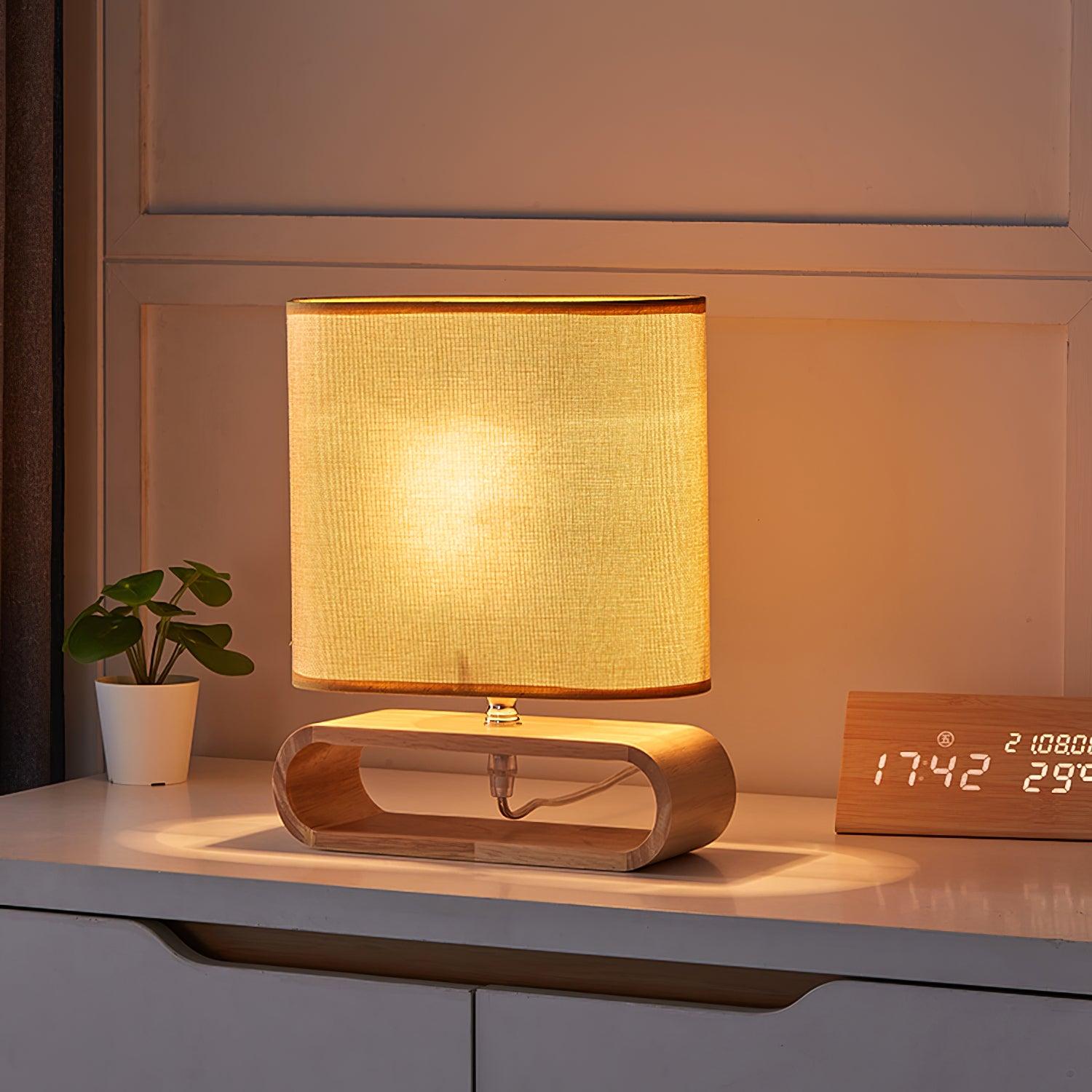 Moti Wood Table Light, Bedside Table Lamp, detail 2