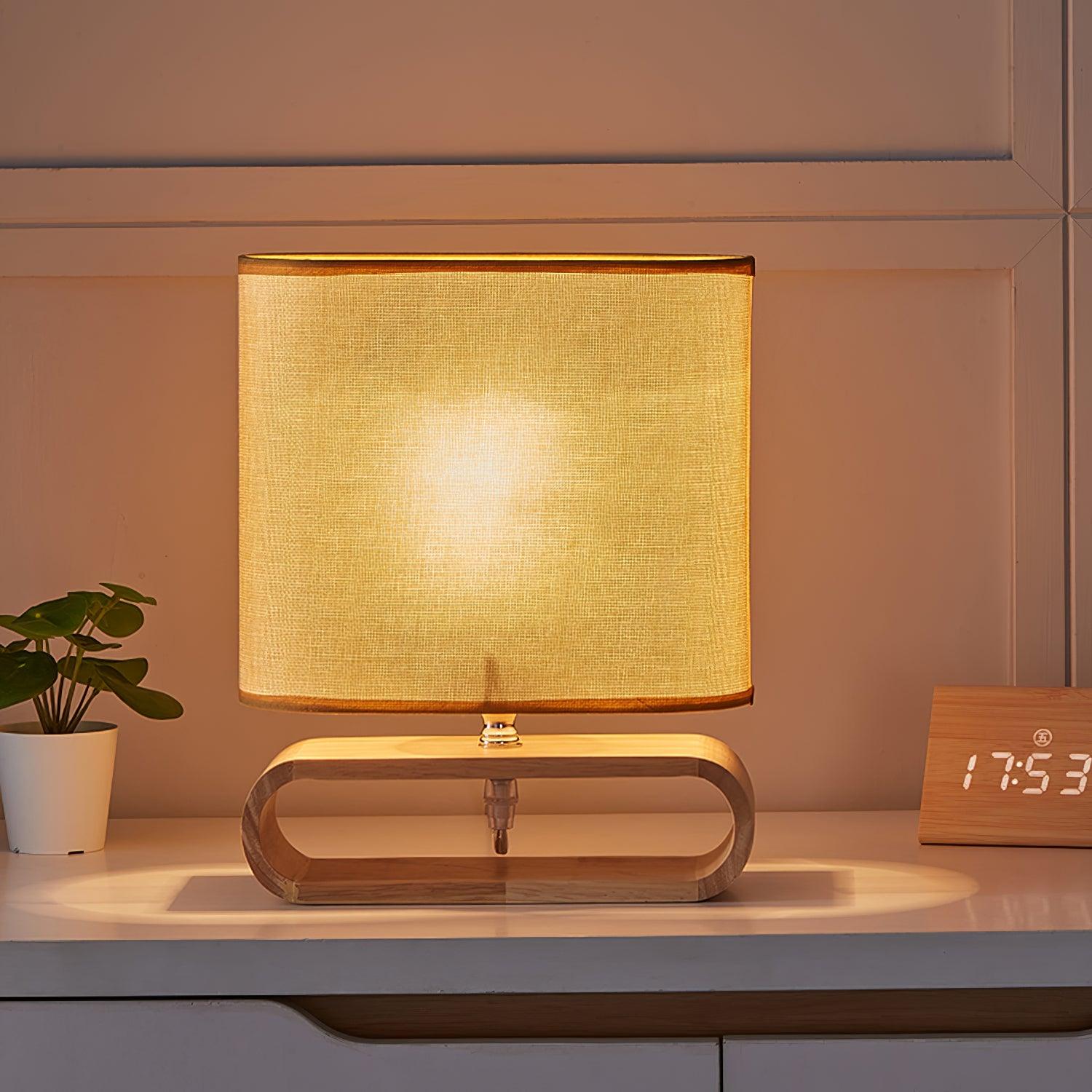 Moti Wood Table Light, Bedside Table Lamp, detail 4