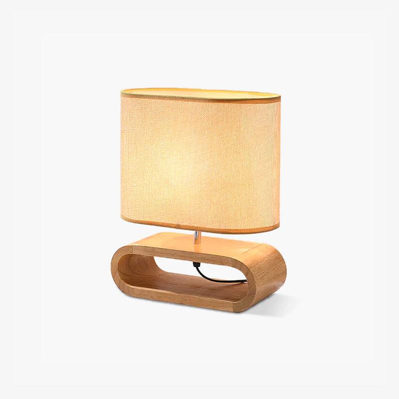 Moti Wood Table Light, Bedside Table Lamp, ∅ 9.8″ x H 12″