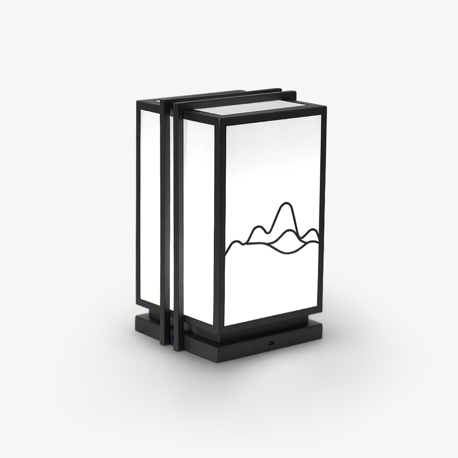 Mountain Architectural Light Exterior Post Light, Outdoor Wall Light, Stainless Steel, L 20cm x W 20cm x H 33cm