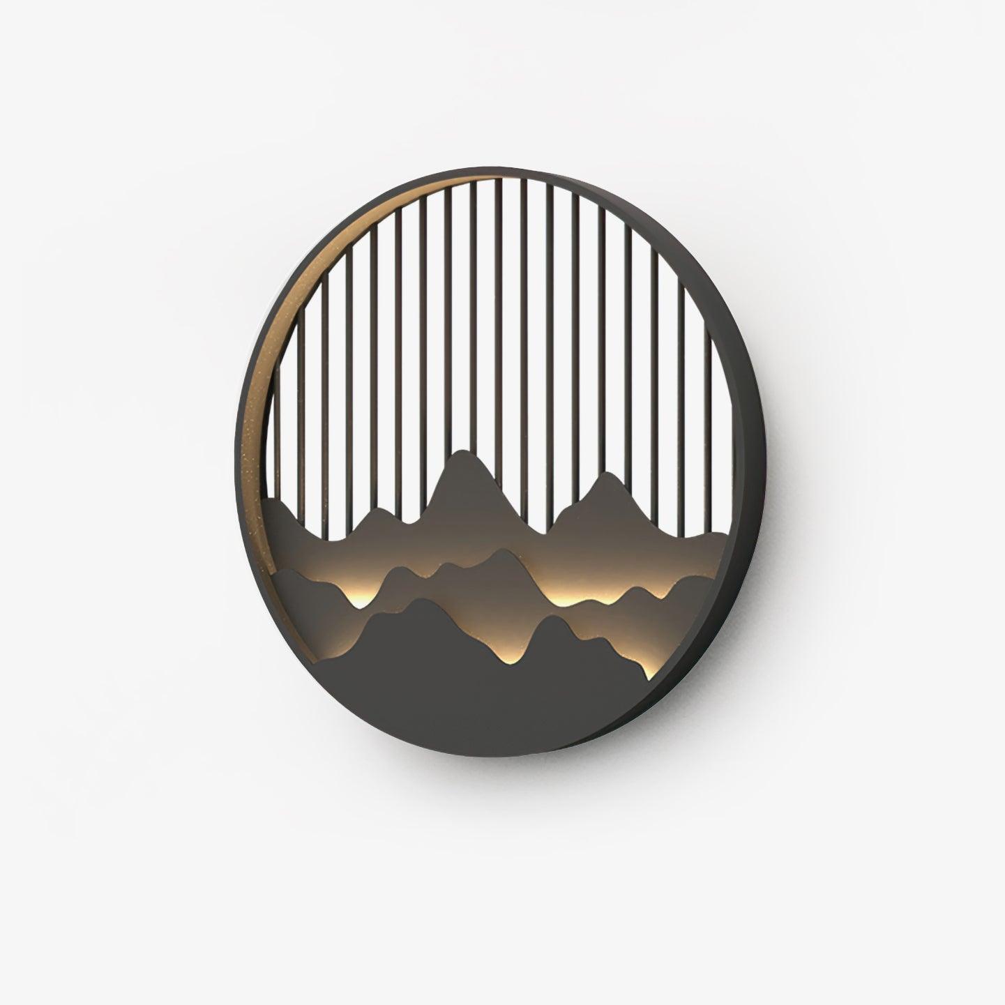 Mountain Exterior Wall Light, Outdoor Wall Light, Stainless steel, ∅ 15.7″ x W 1.4″