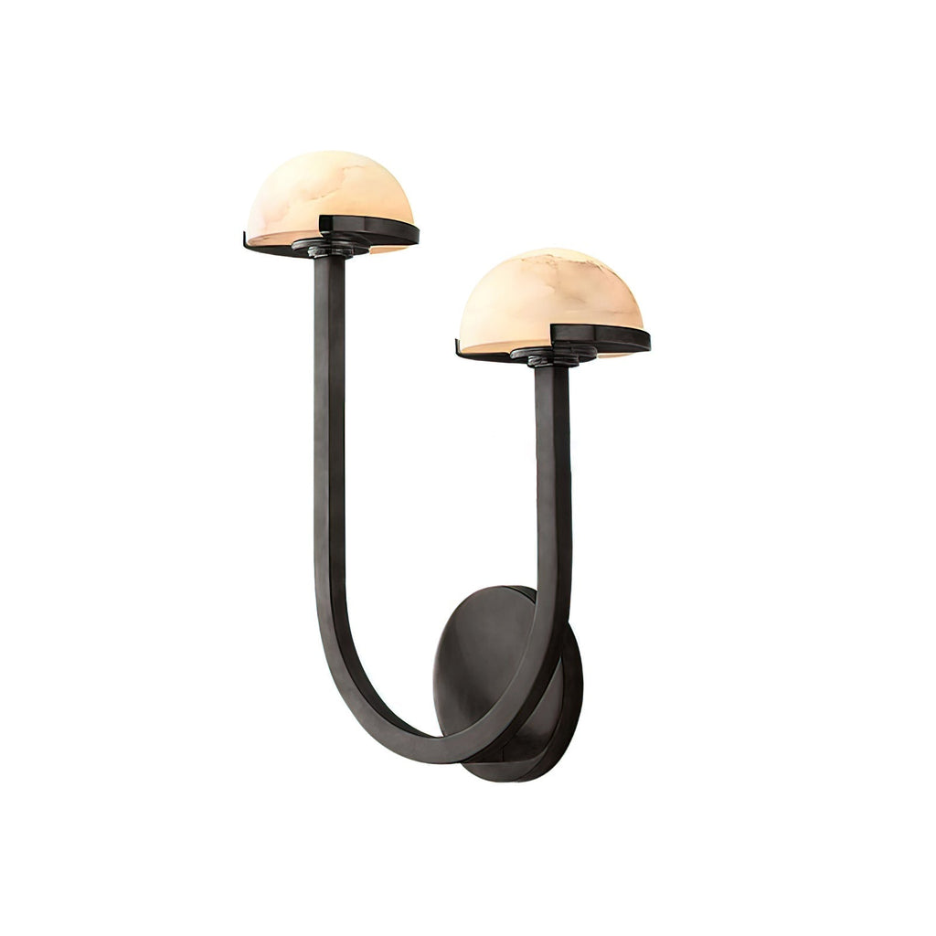 Mushroom Alabaster Wall Light, Hardwired Wall Sconce, detail 18