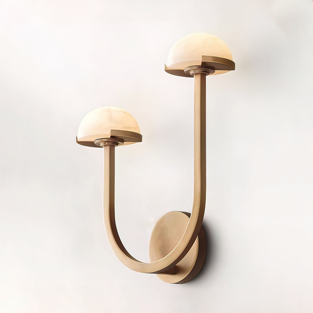 Mushroom Alabaster Wall Light, Hardwired Wall Sconce, detail 19