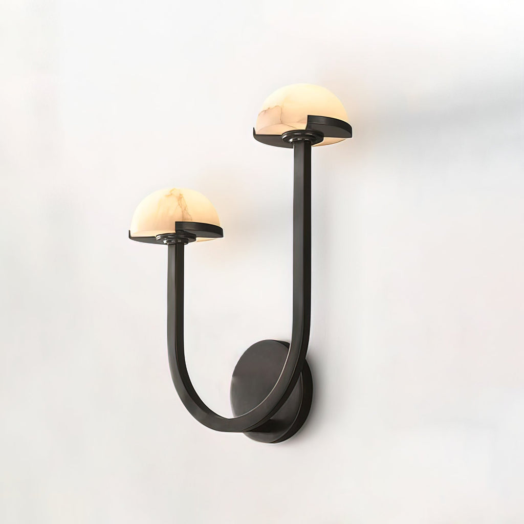 Mushroom Alabaster Wall Light, Hardwired Wall Sconce, detail 13