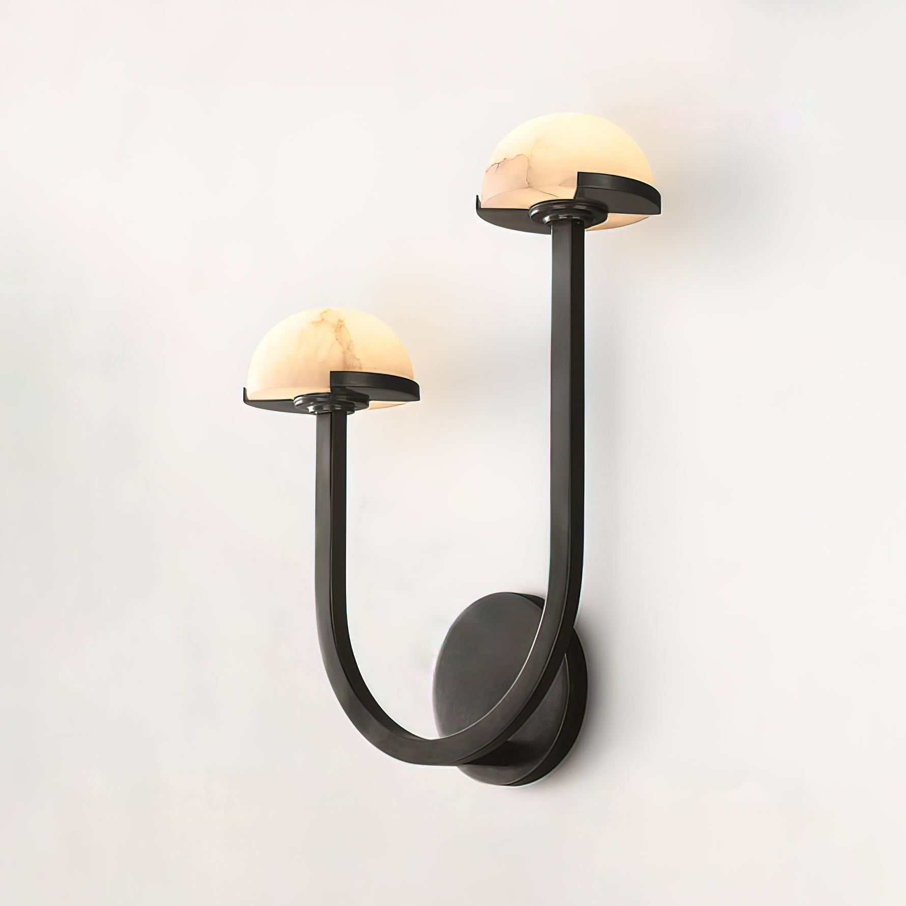 Mushroom Alabaster Wall Light, Hardwired Wall Sconce, detail 27