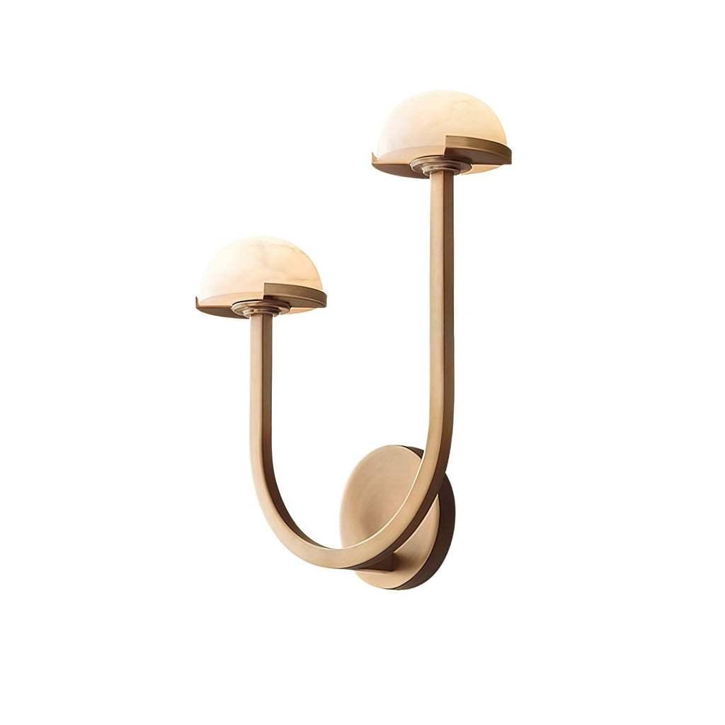 Mushroom Alabaster Wall Light, Hardwired Wall Sconce, detail 29
