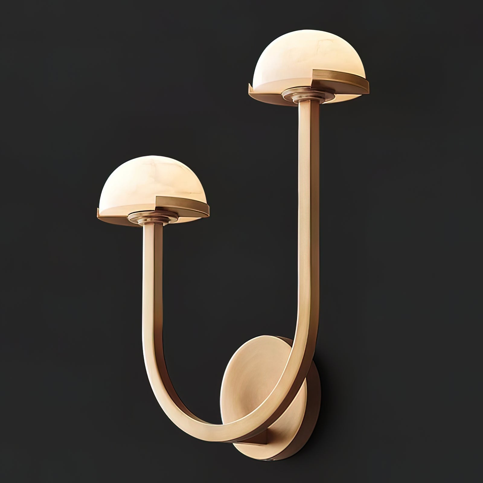 Mushroom Alabaster Wall Light, Hardwired Wall Sconce, detail 11