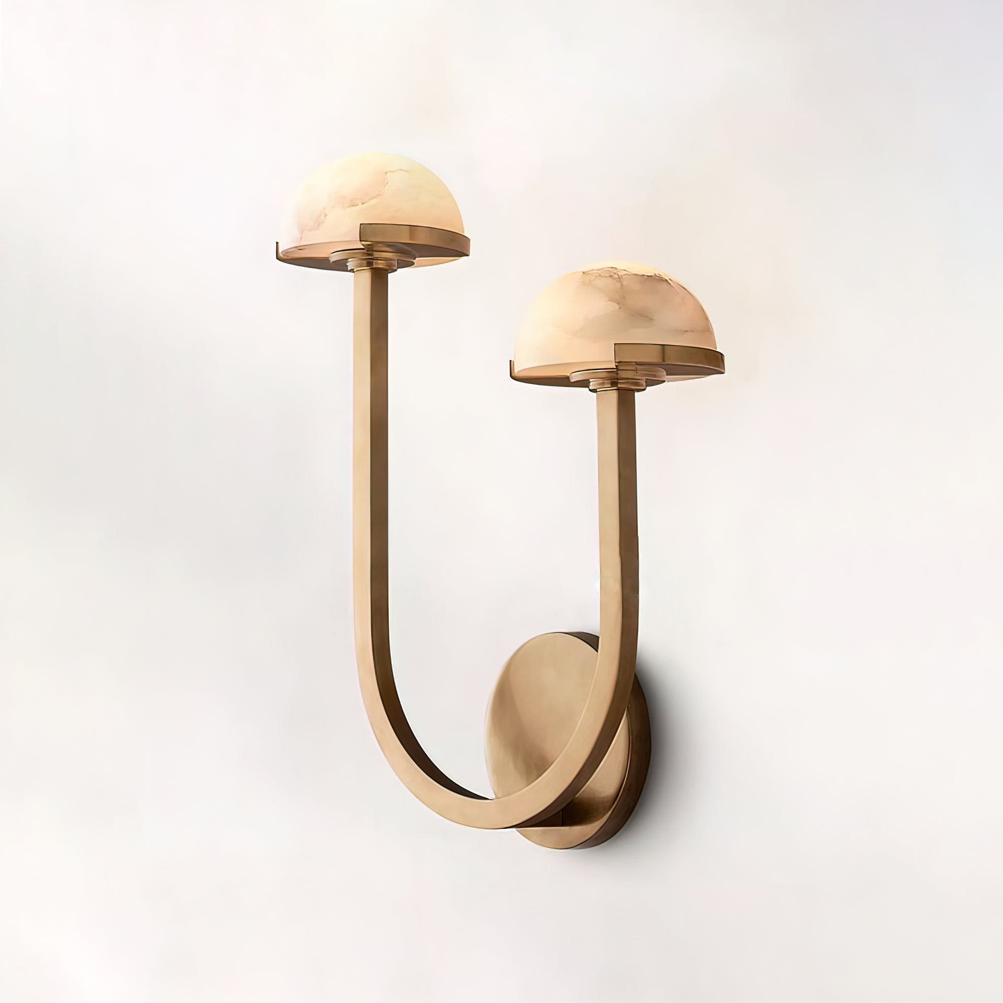 Mushroom Alabaster Wall Light, Hardwired Wall Sconce, detail 12