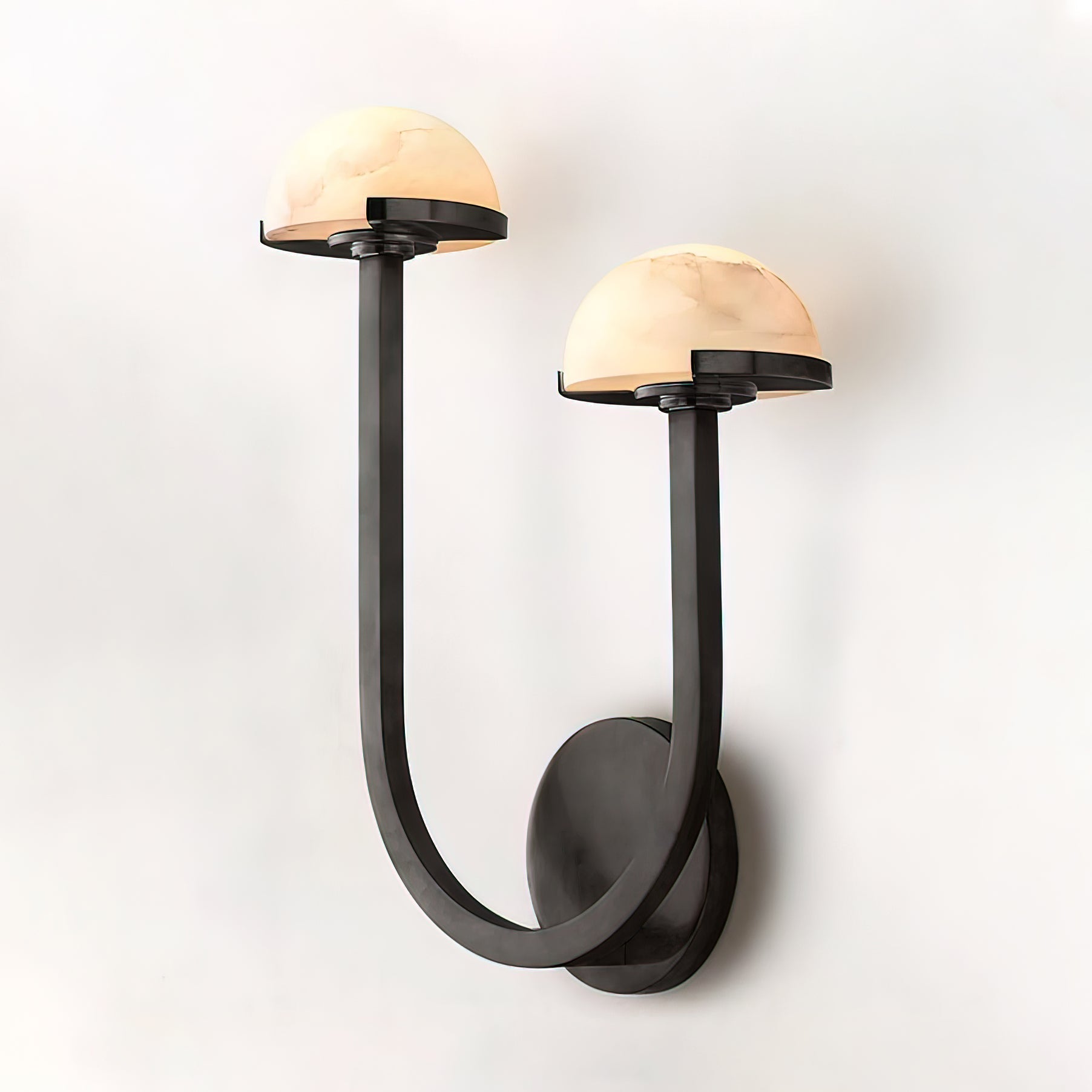 Mushroom Alabaster Wall Light, Hardwired Wall Sconce, detail 17