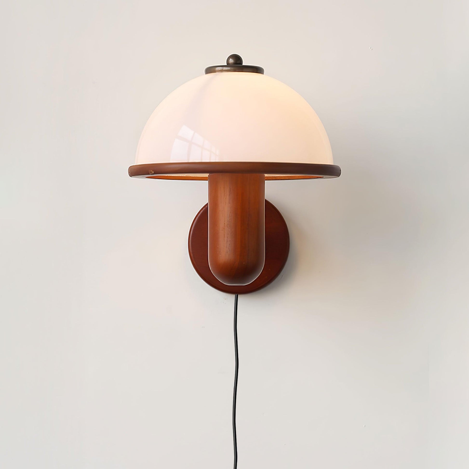Mushroom Wood Lamp bracket Wall Light, Plug-In Wall Sconce, detail 12
