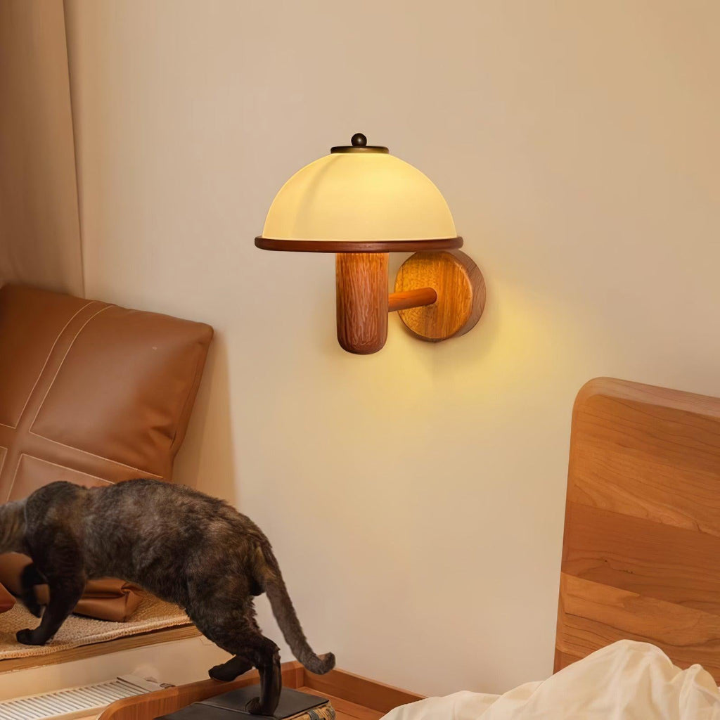 Seren Mushroom Wall Light, Hardwired Wall Sconce, detail 2