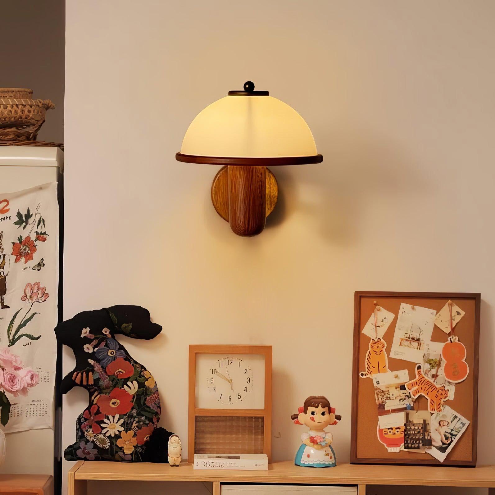 Seren Mushroom Wall Light, Hardwired Wall Sconce, detail 13