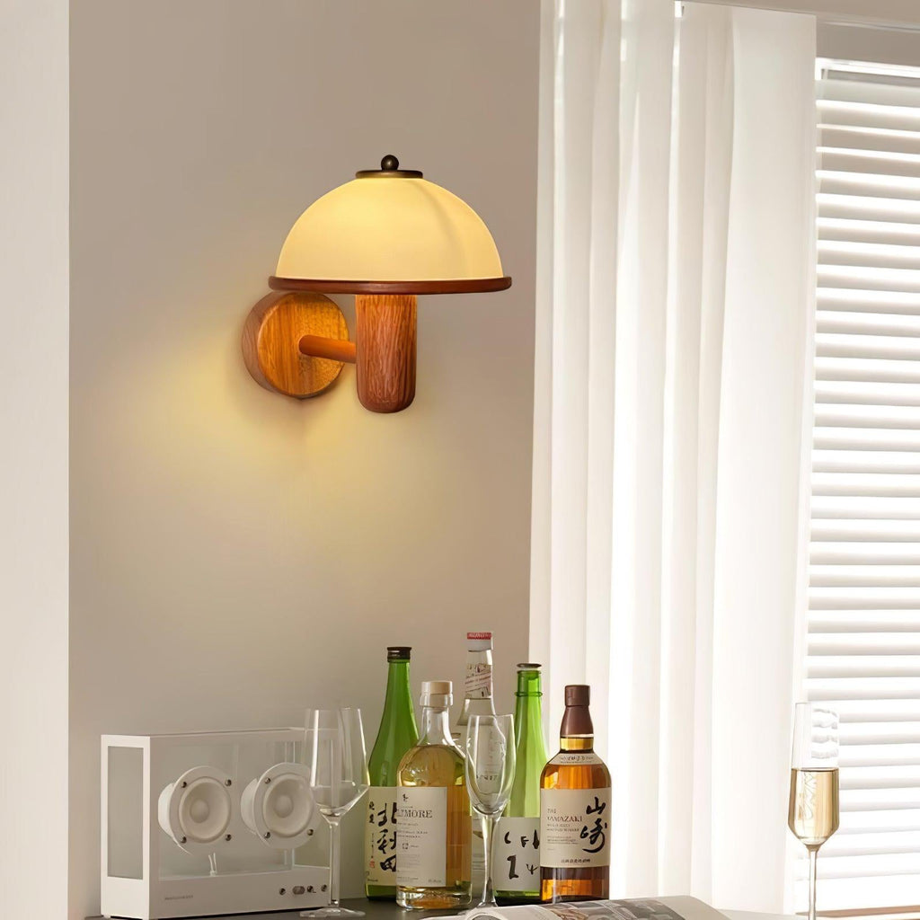 Seren Mushroom Wall Light, Hardwired Wall Sconce, detail 12