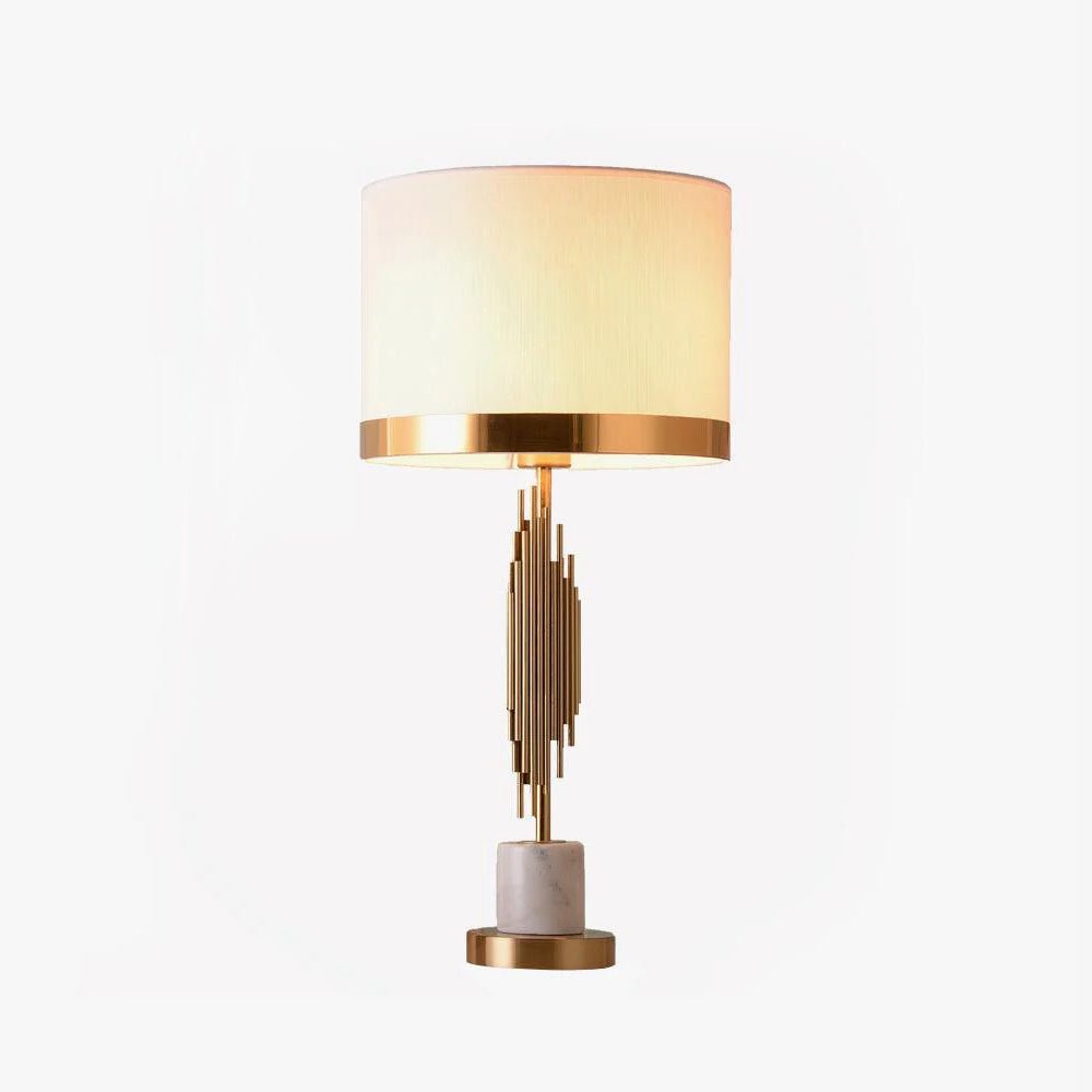 Myrano Table Light, Bedside Table Lamp, Fabric, Φ 11.8″ x H 24.8″