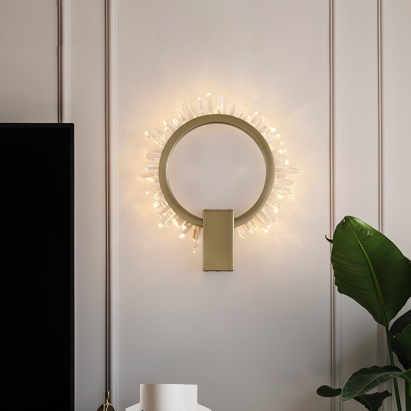 Natural Crystal Wall Light, Bedroom Wall Sconce, detail 5