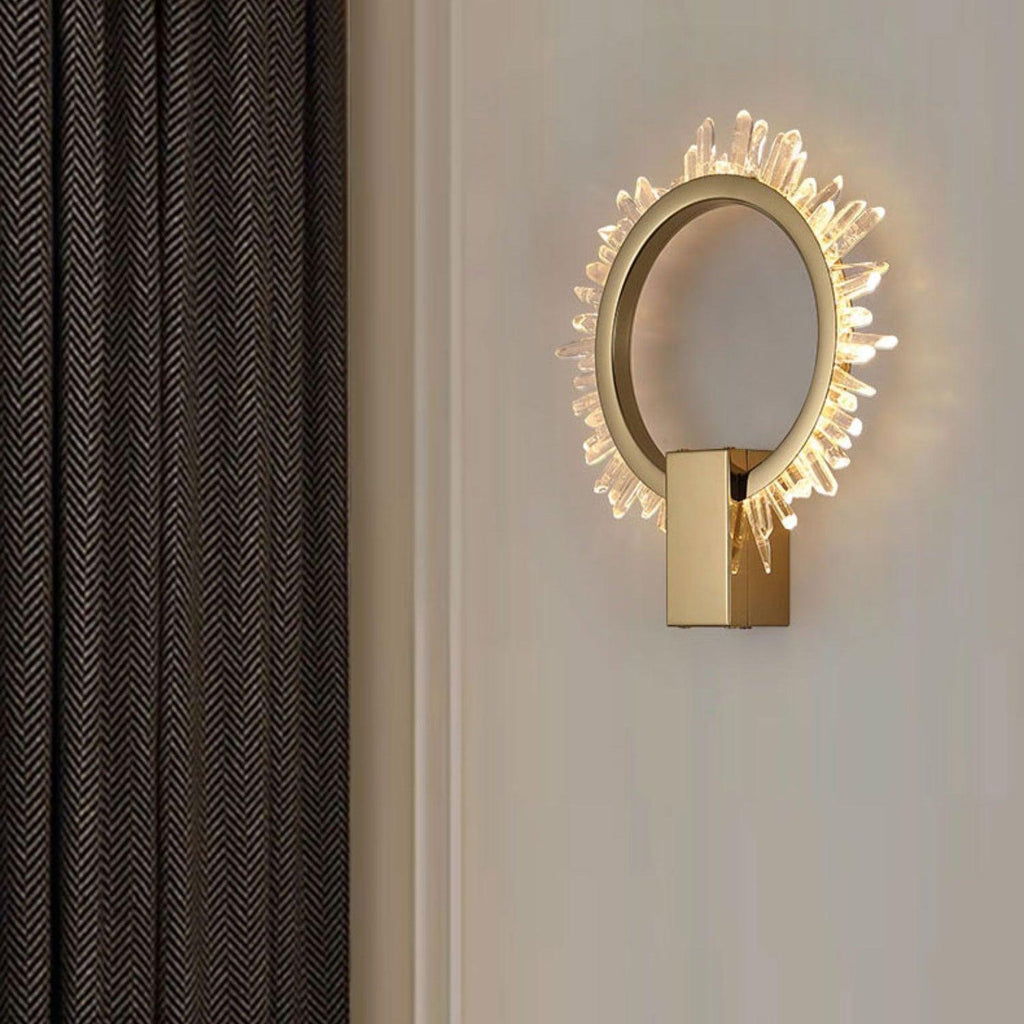Natural Crystal Wall Light, Bedroom Wall Sconce, detail 6