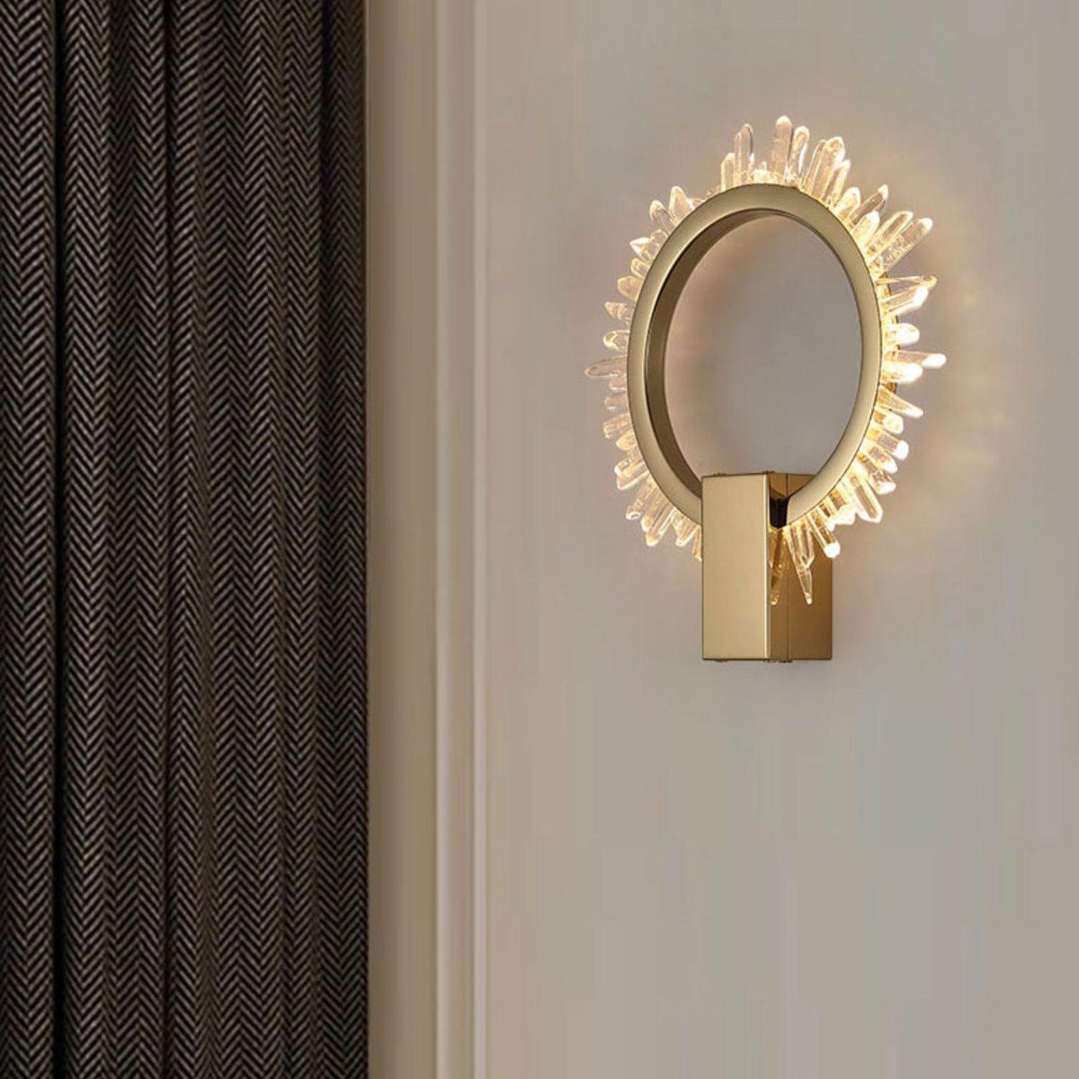 Natural Crystal Wall Light, Bedroom Wall Sconce, detail 6