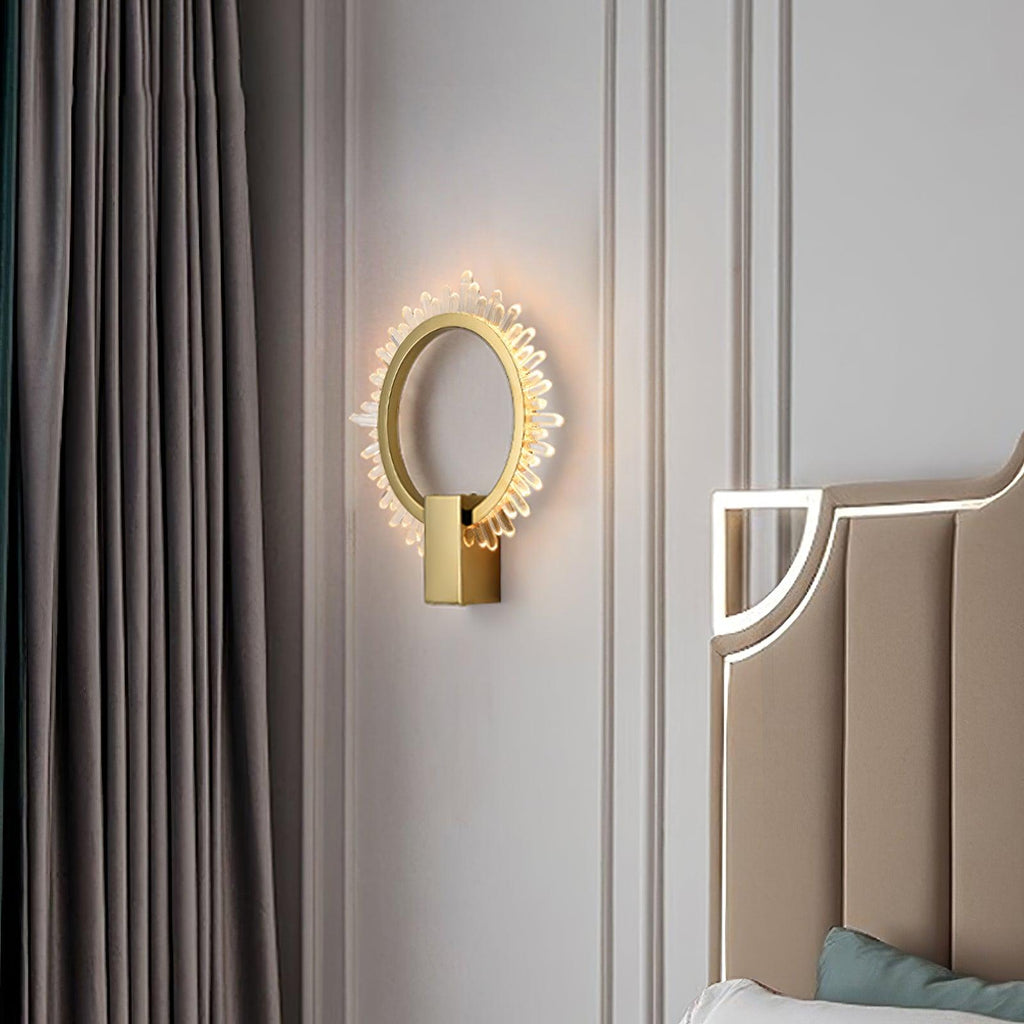 Natural Crystal Wall Light, Bedroom Wall Sconce, detail 4