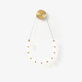 Necklace Loop Wall Light, Hardwired Wall Sconce, Brass, Dia 48cm x H 38cm