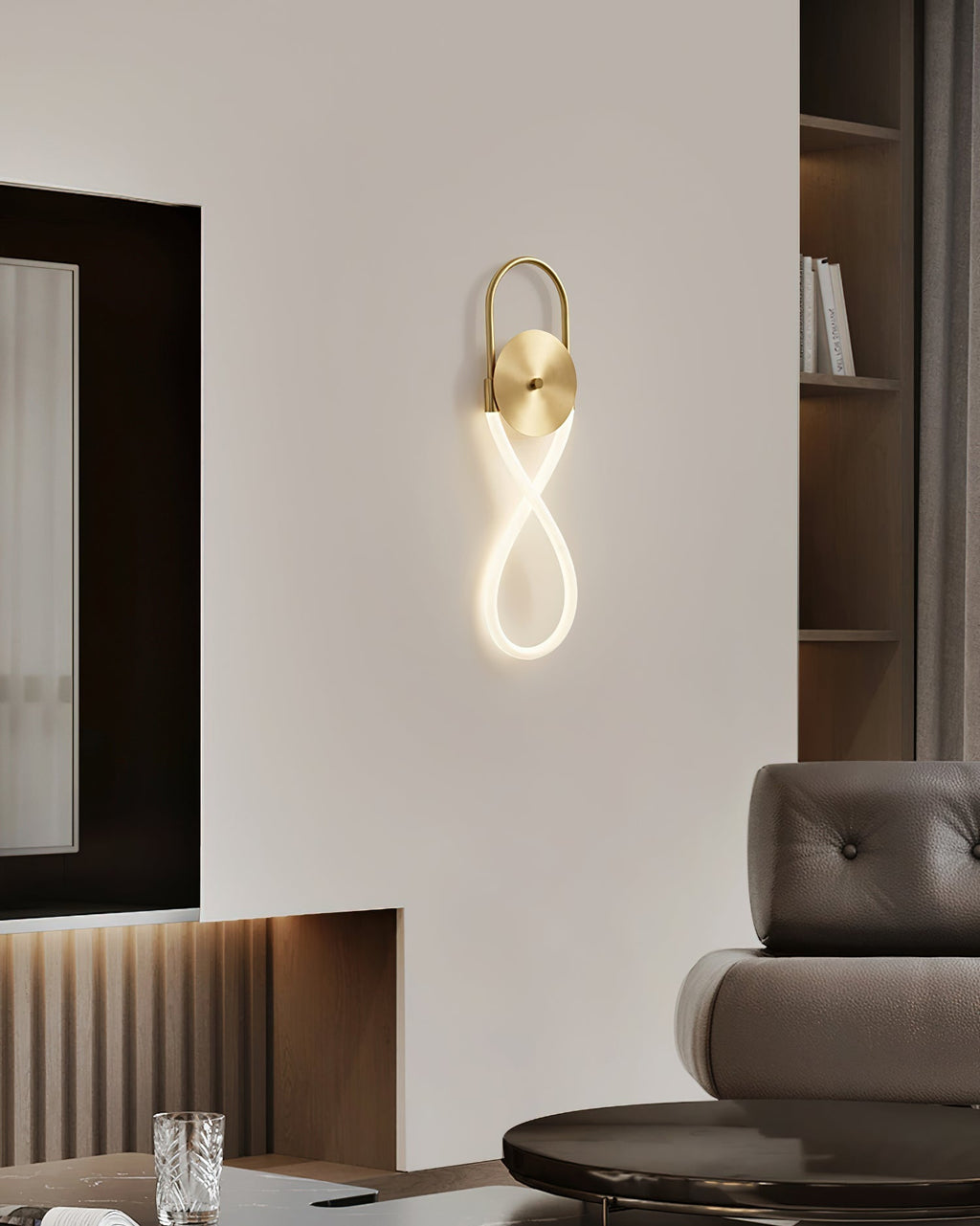 Necklace Loop Wall Light, Hardwired Wall Sconce, detail 7