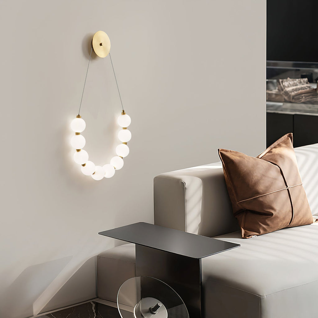 Necklace Loop Wall Light, Hardwired Wall Sconce, detail 4