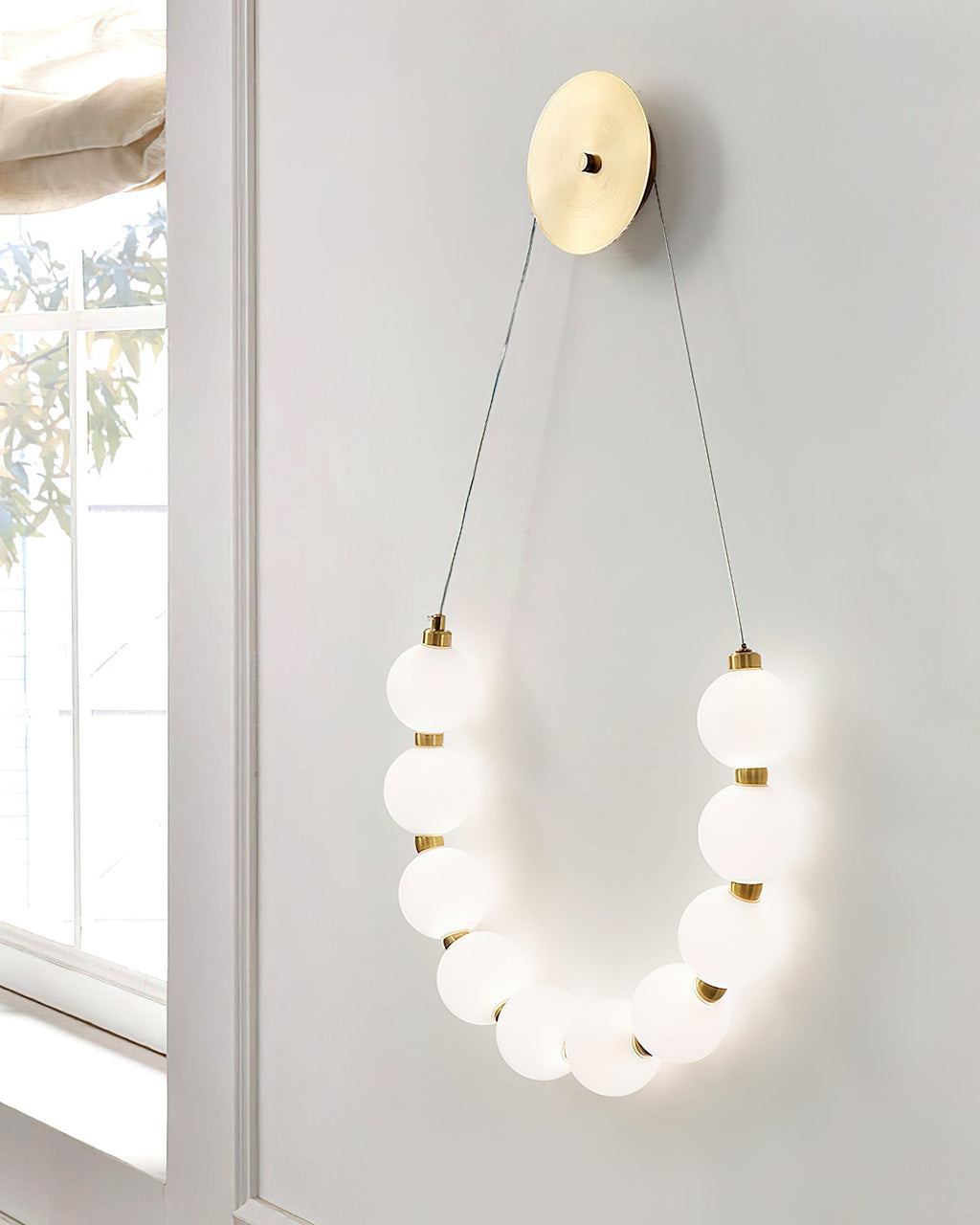 Necklace Loop Wall Light, Hardwired Wall Sconce, detail 8