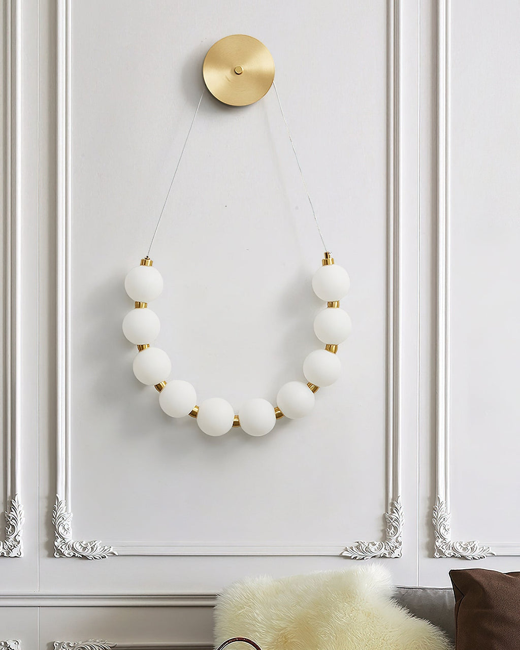 Necklace Loop Wall Light, Hardwired Wall Sconce, detail 17