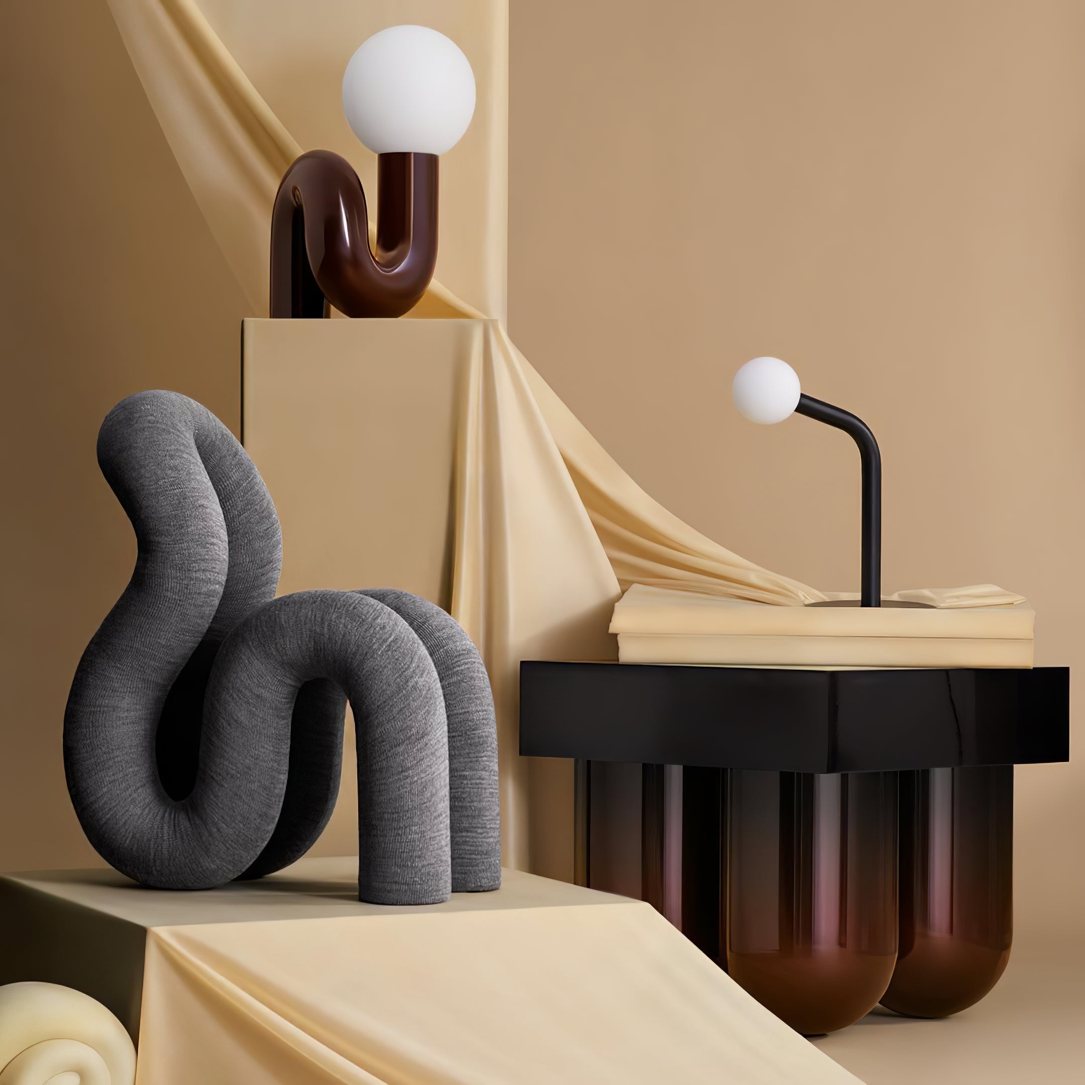 Playful N Shape Table Light, Bedside Table Lamp, detail 54