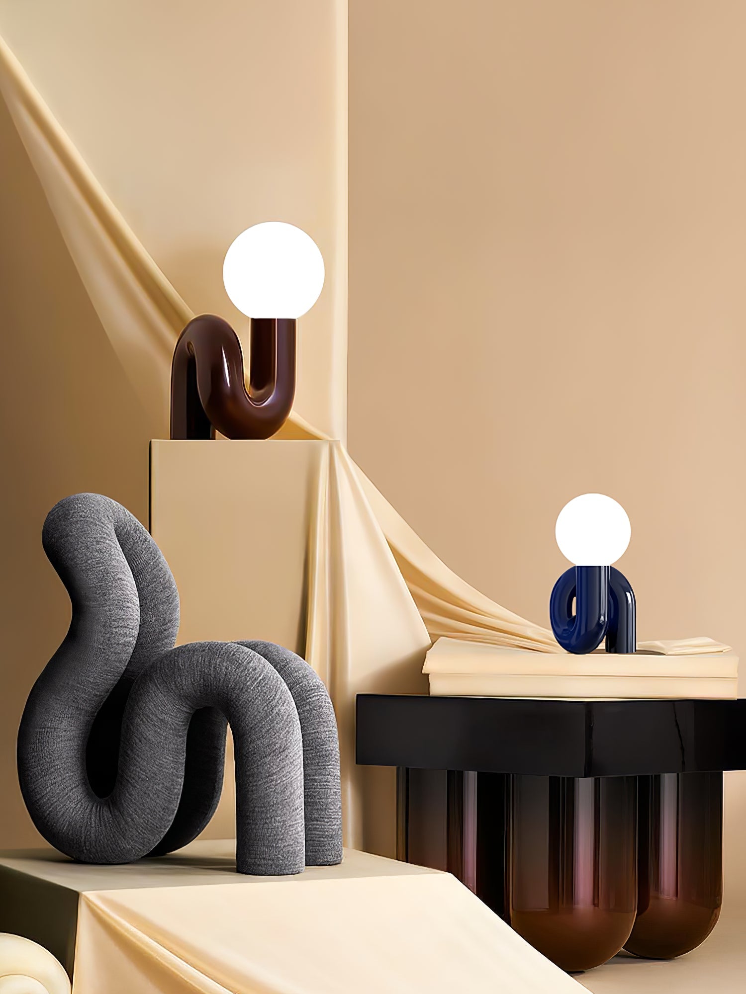 Playful N Shape Table Light, Bedside Table Lamp, detail 60