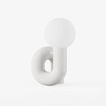 Playful N Shape Table Light, Bedside Table Lamp, Resin, Φ 10.2″ x H 15.8″