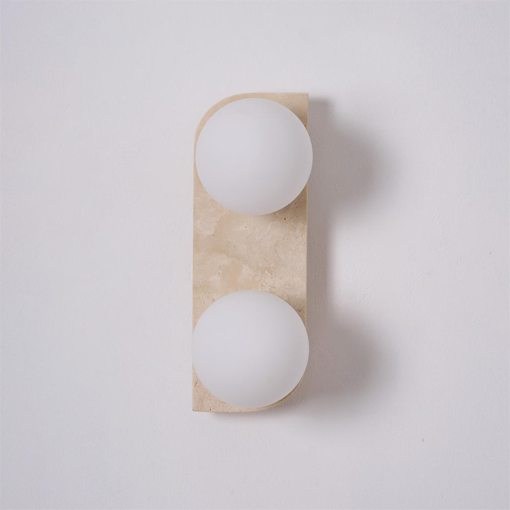 Elysian Travertine Wall Light, Hardwired Wall Sconce, detail 68