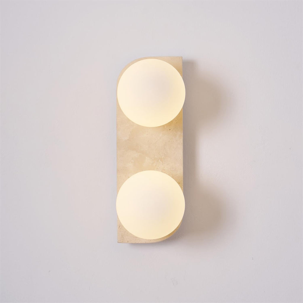 Elysian Travertine Wall Light, Hardwired Wall Sconce, detail 70