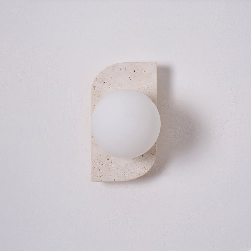 Elysian Travertine Wall Light, Hardwired Wall Sconce, detail 71