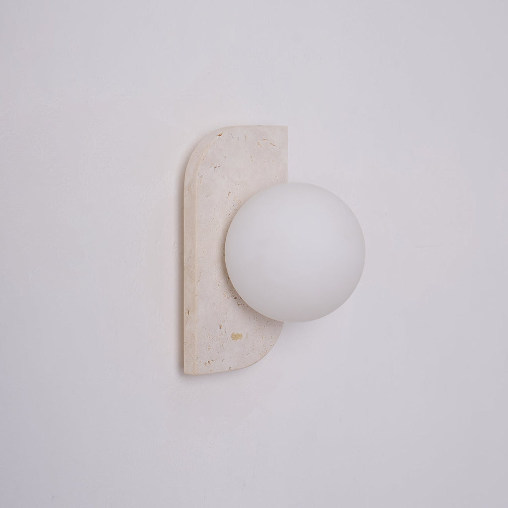 Elysian Travertine Wall Light, Hardwired Wall Sconce, detail 72