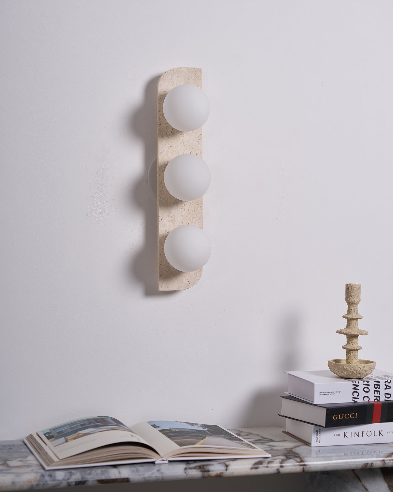 Elysian Travertine Plug-In Wall Light, Plug-In Wall Sconce, detail 59